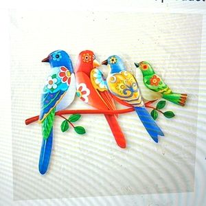 Gorgeous  Metal Birds on branch wall art, NIB